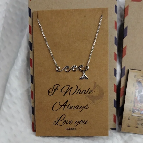 Silver Whale Pendant Necklace Quan Jewelry - Picture 4 of 11